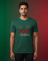 Merry Christmas Basil Green T-shirt