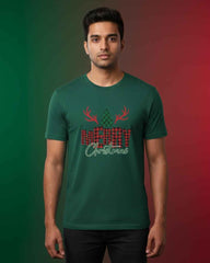 Merry Christmas Basil Green T-shirt