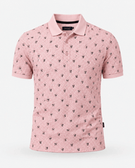 Blush Bloom Print Polo T-Shirt
