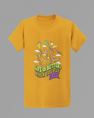 Fly Free T-shirt- Mustard
