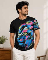 Neon Lion Graphic T-Shirt