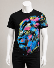 Neon Lion Graphic T-Shirt