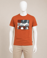 Burnt Orange Abstract Graphic T-Shirt