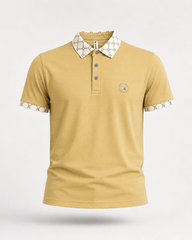 Desert Gold Pattern Collar Polo T-Shirt