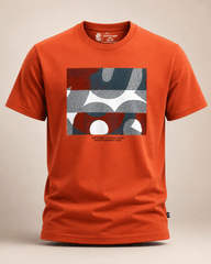 Burnt Orange Abstract Graphic T-Shirt