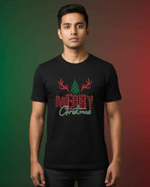 Merry Christmas Black T-shirt