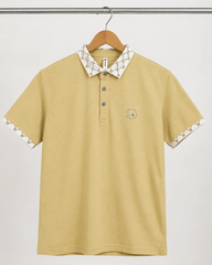 Desert Gold Pattern Collar Polo T-Shirt