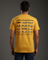 Classic F1 Era Cars Collection Graphic Tee in Mustard