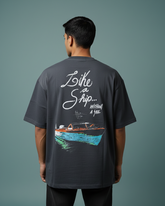 The 'Ship Without a Sail' Oversized T-Shirt in Dark Gray