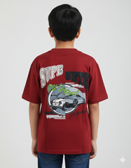 Super Car Kid's Oversized T-shirt