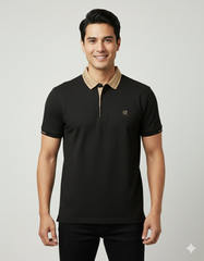 Golden Collar Polo Fashion T-shirt