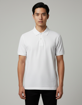 Solid Polo T-shirt for Men - White