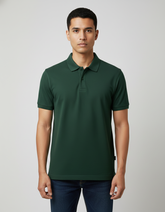 Solid Polo T-shirt for Men - Bottle Green