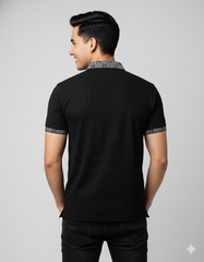 Black Party Wear Polo T-shirt
