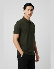 Solid Polo T-shirt for Men - Olive
