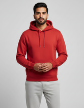 Unisex Solid Hoodie in Red