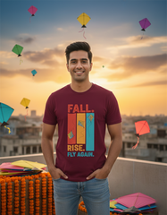 Fall Rise Fly Again T-shirt - Wine