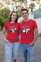 Ms. Crazy & Mr. Lazy Couple T-shirt in Red