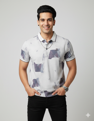 Minimal Abstract Polo T-shirt