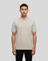 Solid Polo T-shirt for Men - Beige
