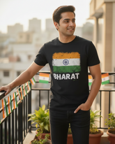 Bharat Flag T-shirt - Black