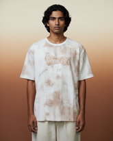 Earth Tone Textured Oversized Fit T-Shirt