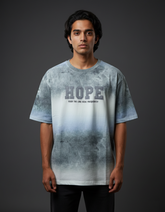 Green Grey Gradient Oversized Fit T-Shirt