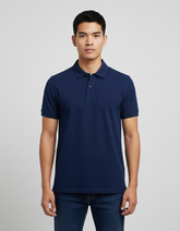 Solid Polo T-shirt for Men - Navy