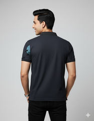 Flower Print Polo T-shirt