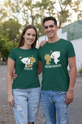 Perfect Pair Couple T-shirt in Basil Green