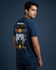 High Speed Track Dominance Graphic T-Shirt in Navy