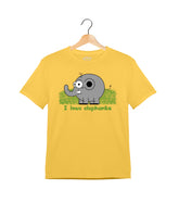 I Love Elephant Printed T-shirt for Kids