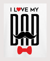 I Love my DAD Printed T-shirt for Kids