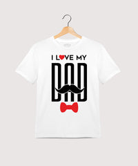 I Love my DAD Printed T-shirt for Kids
