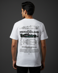 Performance Blueprint Racing Graphic T-Shirt in White