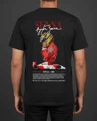 Racing Legend Tribute Graphic T-Shirt in Black