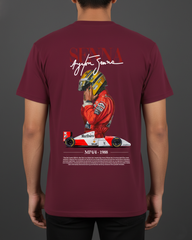 Racing Legend Tribute Graphic T-Shirt in Maroon