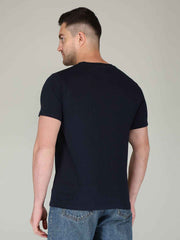 Navy Half Sleeve Plain T-shirt