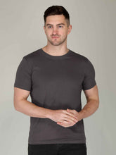 Dark Gray Half Sleeve Plain T-shirt