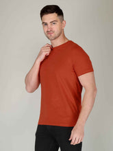Orange Half Sleeve Plain T-shirt