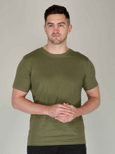 Olive Green Half Sleeve Plain T-shirt