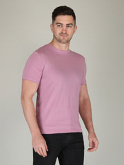Orchid Purple Half Sleeve Plain T-shirt