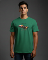Track Warrior Motorsport Printed Tee in Basil Green