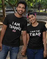 Trap & Trapped Matching Couple T-shirt - Black