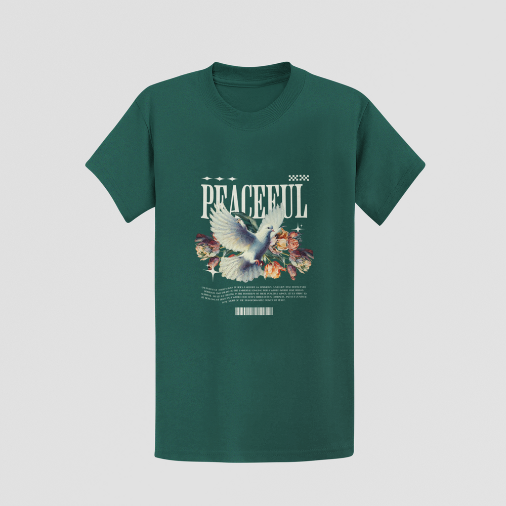 "Peaceful" Dove & Floral Unisex T-Shirt