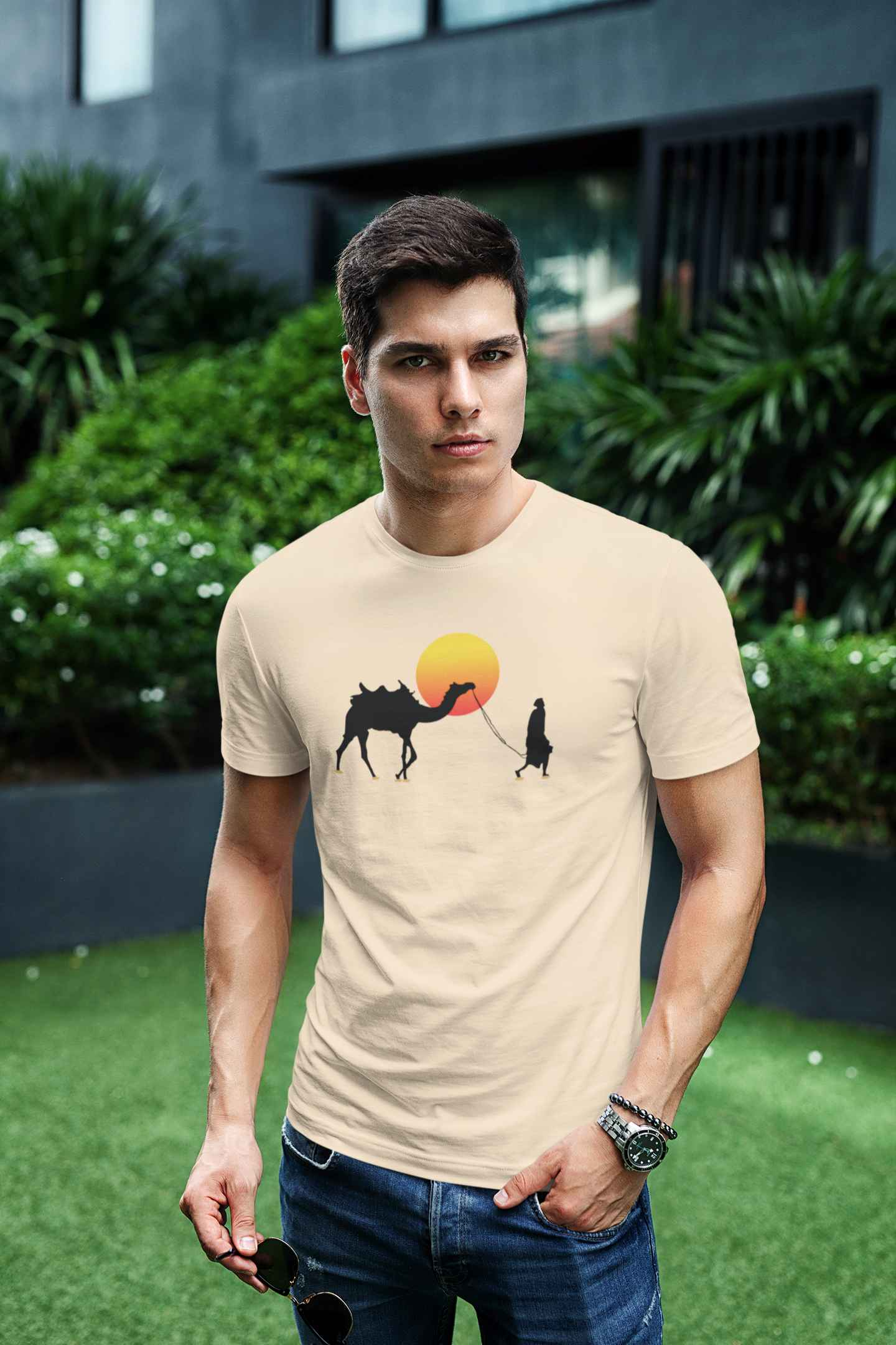 Sunset Camel Classic Fit T-shirt