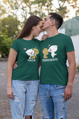 Perfect Pair Couple T-shirt in Basil Green