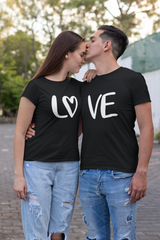 LOVE Couple T-shirt in Black