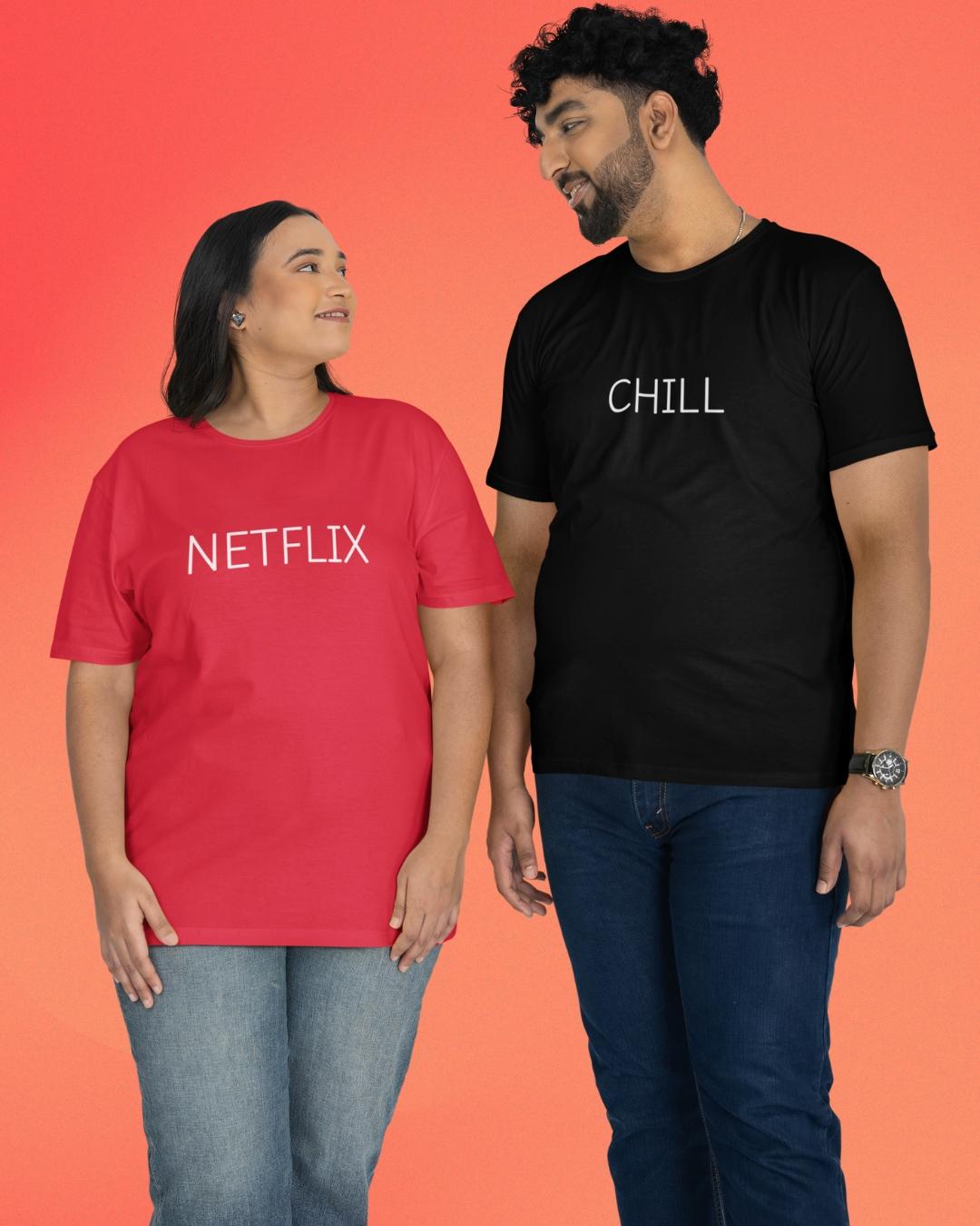 Netflix & Chill Matching Couple T-Shirts