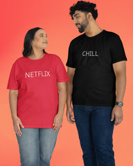 Netflix & Chill Matching Couple T-Shirts